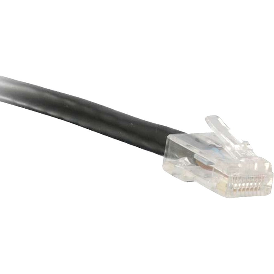 ENET Cat6 Black 25 Foot Non-Booted (No Boot) (UTP) High-Quality Network Patch Cable RJ45 to RJ45 - 25Ft - C6-BK-NB-25-ENC