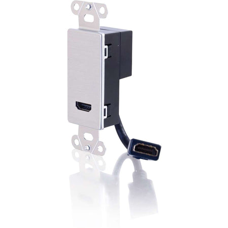C2G HDMI Pass Through Decorative Wall Plate - Aluminum - 41042