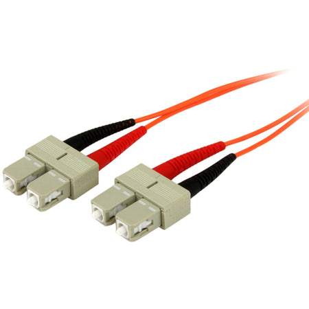 StarTech.com 2m Fiber Optic Cable - Multimode Duplex 50/125 - OFNP Plenum - SC/SC - OM2 - SC to SC Fiber Patch Cable - 50FIBPSCSC2