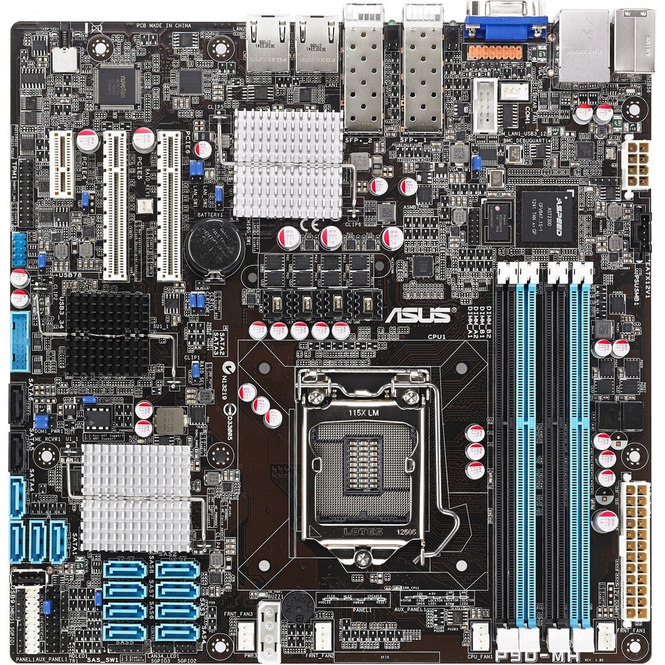 Asus P9D-MH/SAS/10G-DUAL Server Motherboard - Intel C224 Chipset - Socket H3 LGA-1150 - Micro ATX - 90SB03B0-M0UAY0