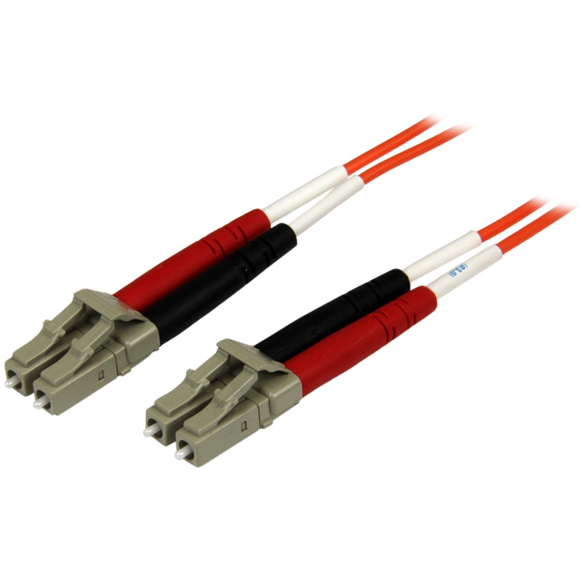 StarTech.com 3m Fiber Optic Cable - Multimode Duplex 50/125 - OFNP Plenum - LC/LC - OM2 - LC to LC Fiber Patch Cable - 50FIBPLCLC3