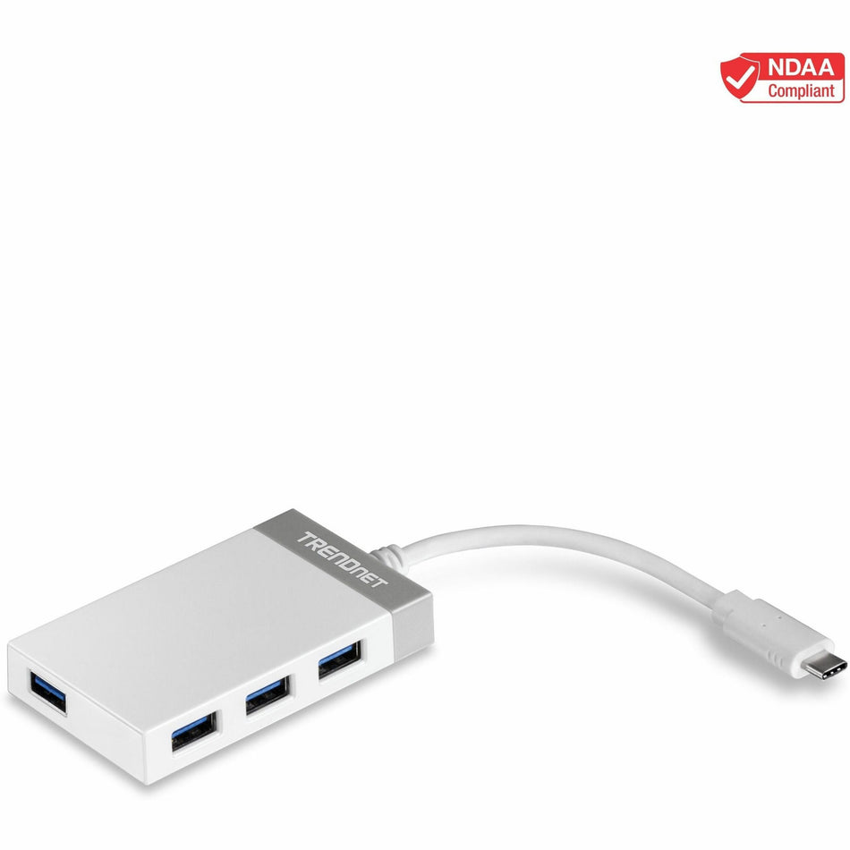 TRENDnet 4-Port USB 3.0 Compact Mini Hub with Built in USB 3.0 Cable, Plug & Play, Compatible with: Linux, Windows, Mac, Nintendo Switch, Backwards Compatible with USB 2.0, TU3-H4E - TU3-H4E