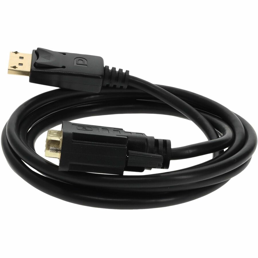 5PK 10ft DisplayPort 1.2 Male to DVI-D Dual Link (24+1 pin) Male Black Cables Which Requires DP++ For Resolution Up to 2560x1600 (WQXGA) - DISPORT2DVI10F-5PK