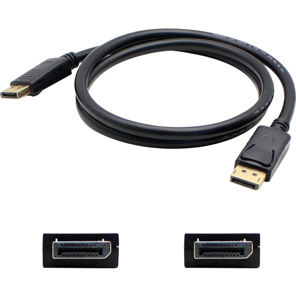 5PK 20ft DisplayPort 1.2 Male to DisplayPort 1.2 Male Black Cables For Resolution Up to 3840x2160 (4K UHD) - DISPLAYPORT20F-5PK