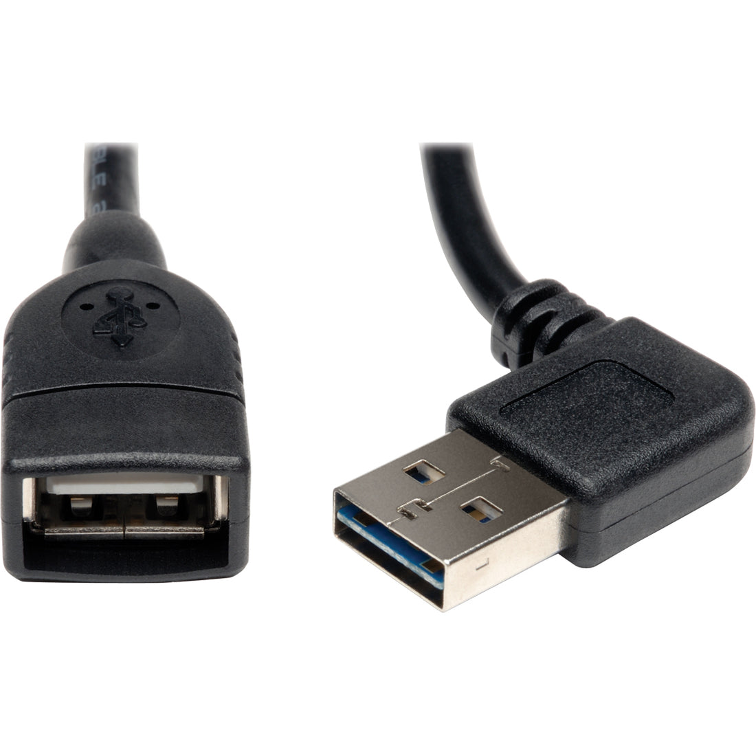 Tripp Lite by Eaton Universal Reversible USB 2.0 Extension Cable (Reversible Right/Left-Angle A to A M/F) 18-in. (45.72 cm) - UR024-18N-RA