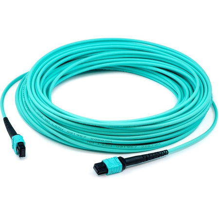 AddOn 1m MPO (Female) to MPO (Female) 12-Strand Aqua OM3 Straight Fiber OFNR (Riser-Rated) Patch Cable - ADD-MPOMPO-1M5OM3S