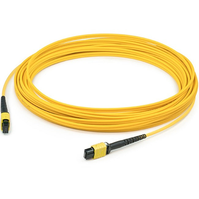 AddOn 1m MPO (Female) to MPO (Female) 12-Strand Yellow OS2 Crossover Fiber OFNR (Riser-Rated) Patch Cable - ADD-MPOMPO-1M9SM