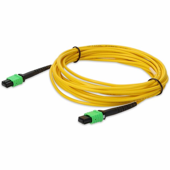 AddOn 1m MPO (Female) to MPO (Female) 12-Strand Yellow OS2 Straight Fiber OFNR (Riser-Rated) Patch Cable - ADD-MPOMPO-1M9SMS