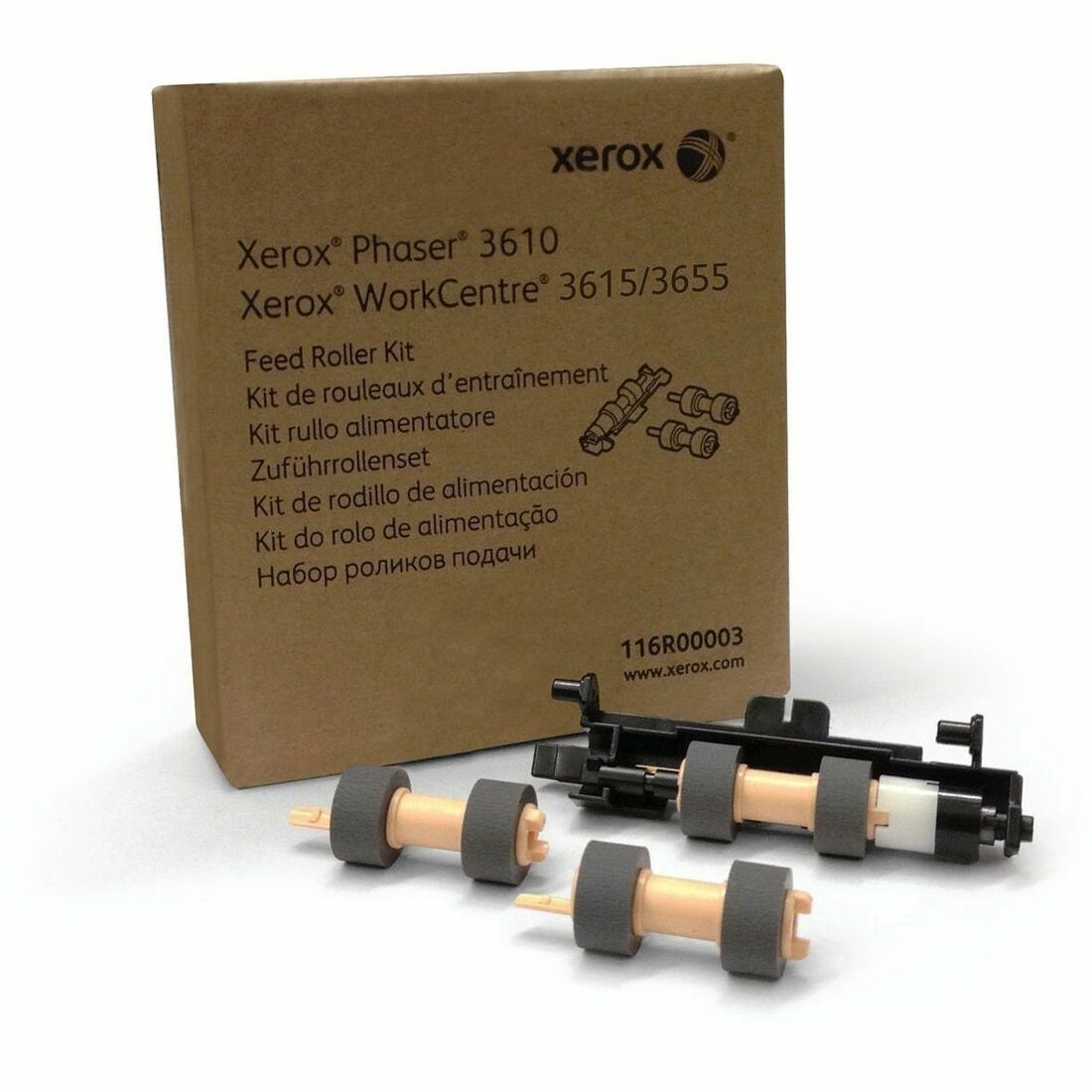 Genuine Xerox Media Tray Roller Kit For The Phaser 3610/WorkCentre 3615/VersaLink B400/B405 (includes 2 Feed Rolls For 1 Tray, 1 Roll Assembly) Long Life Item, Typically Not Requred - 116R00003