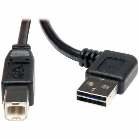 Eaton Tripp Lite Series Universal Reversible USB 2.0 Cable (Right / Left-Angle Reversible A to B M/M), 6 ft. (1.83 m) - UR022-006-RA