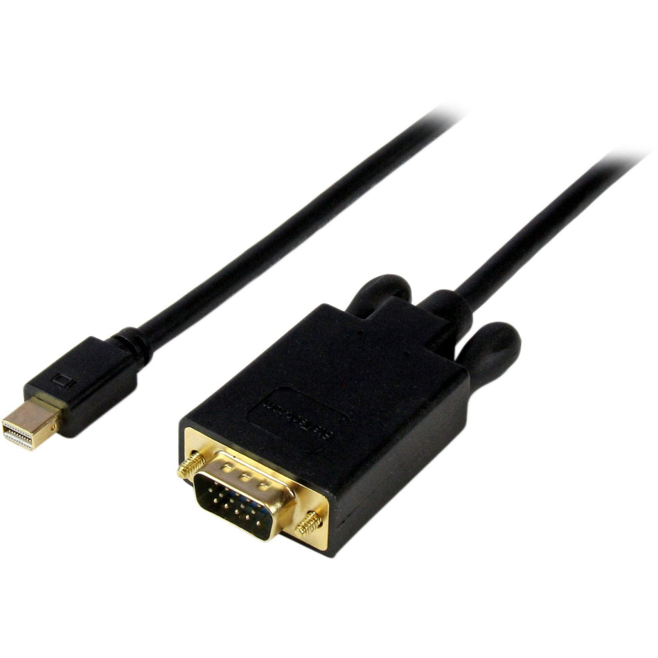 StarTech.com 10 ft Mini DisplayPort™ to VGA Adapter Converter Cable - mDP to VGA 1920x1200 - Black - MDP2VGAMM10B