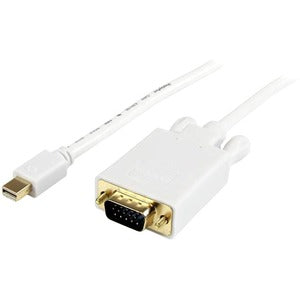 StarTech.com 10 ft Mini DisplayPort™ to VGA Adapter Converter Cable - mDP to VGA 1920x1200 - White - MDP2VGAMM10W