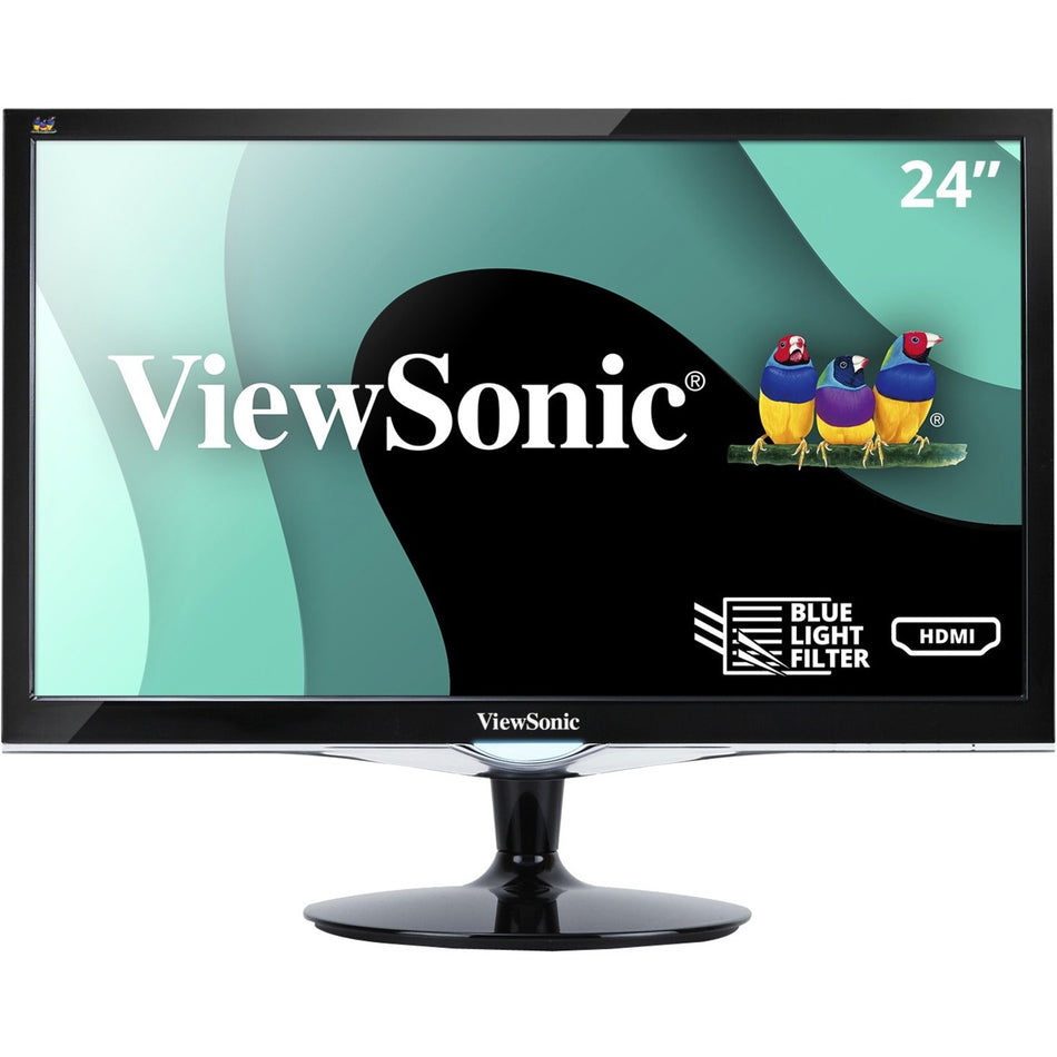 ViewSonic VX2452MH 24 Inch 2ms 60Hz 1080p Gaming Monitor with HDMI DVI and VGA inputs - VX2452MH