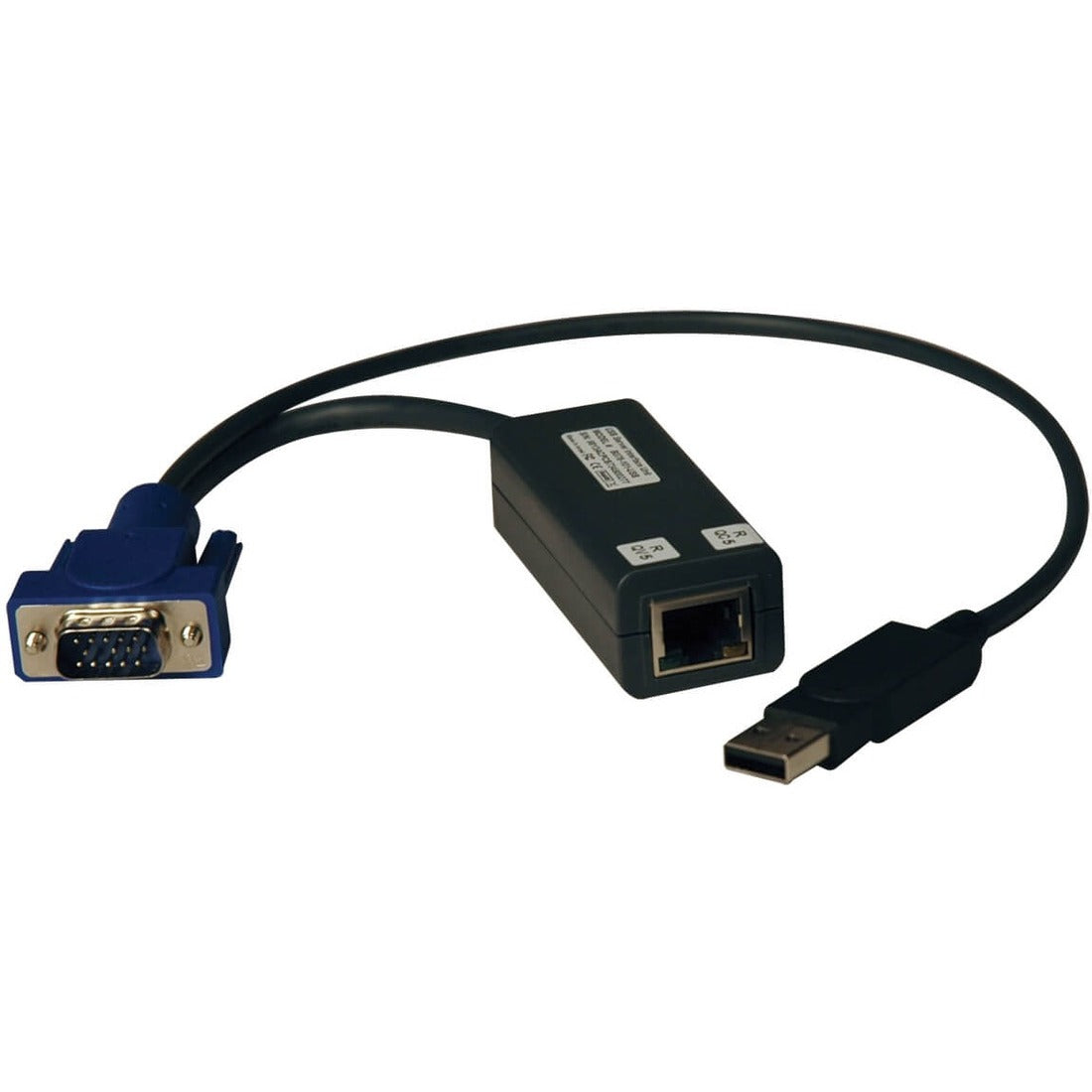 Tripp Lite by Eaton USB Single Server Interface Unit Virtual Media KVM Switch HD15 USB RJ45 TAA - B078-101-USB-1