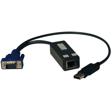 Tripp Lite by Eaton USB Single Server Interface Unit Virtual Media KVM Switch HD15 USB RJ45 TAA - B078-101-USB-1