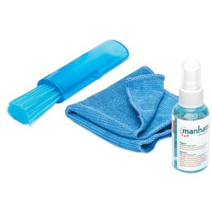 Manhattan LCD Mini Cleaning Kit (2 ounces) with Microfiber Cloth, Retractable Brush & Carrying Bag - 421010
