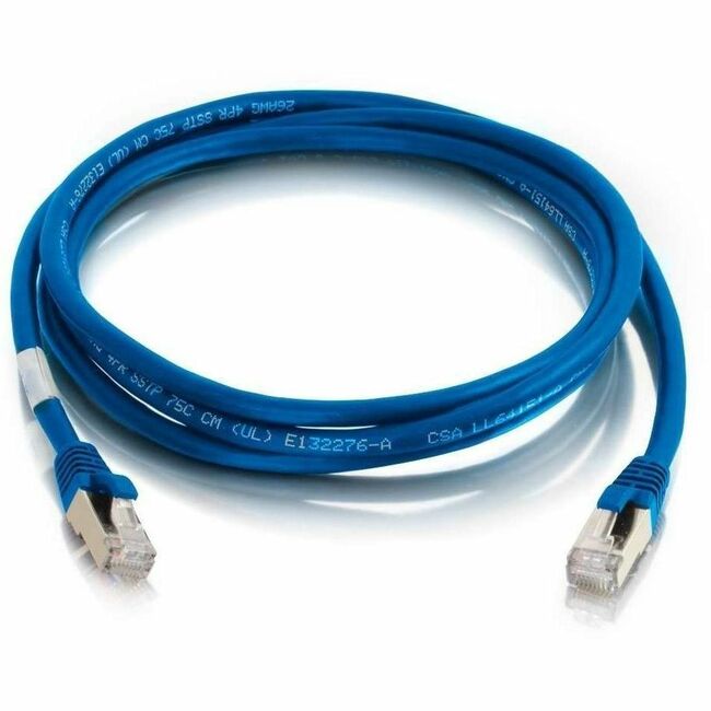 C2G 6ft Cat6a Snagless Shielded (STP) Ethernet Cable - Cat6a Network Patch Cable - Blue - 00677