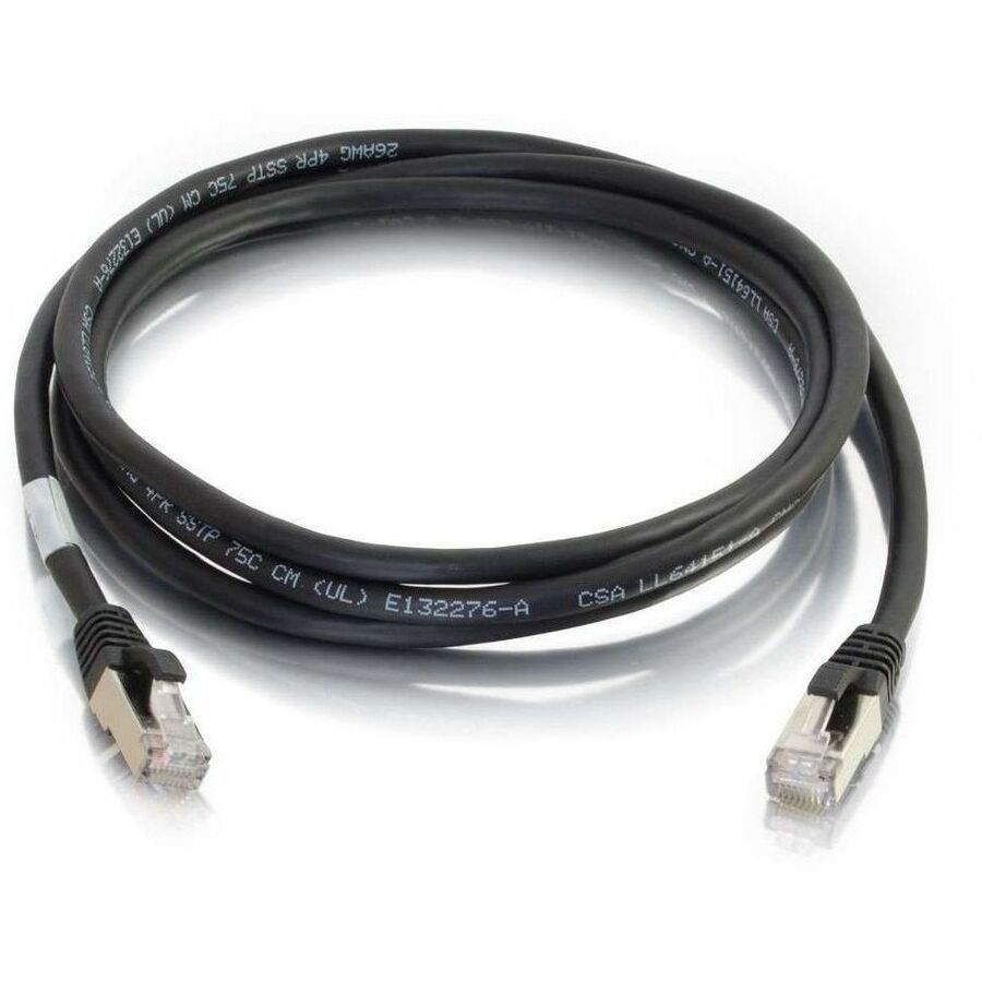 C2G 6ft Cat6a Snagless Shielded (STP) Ethernet Cable - Cat6a Network Patch Cable - Black - 00711