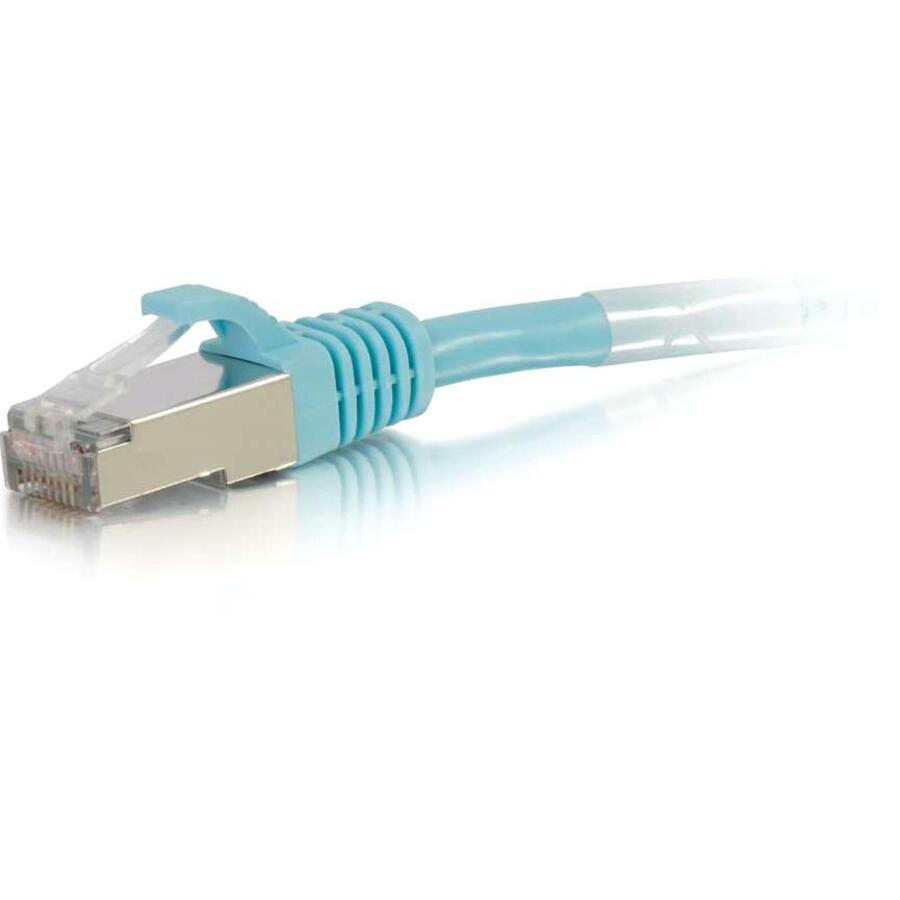 C2G-2ft Cat6a Snagless Shielded (STP) Network Patch Cable - Aqua - 00741