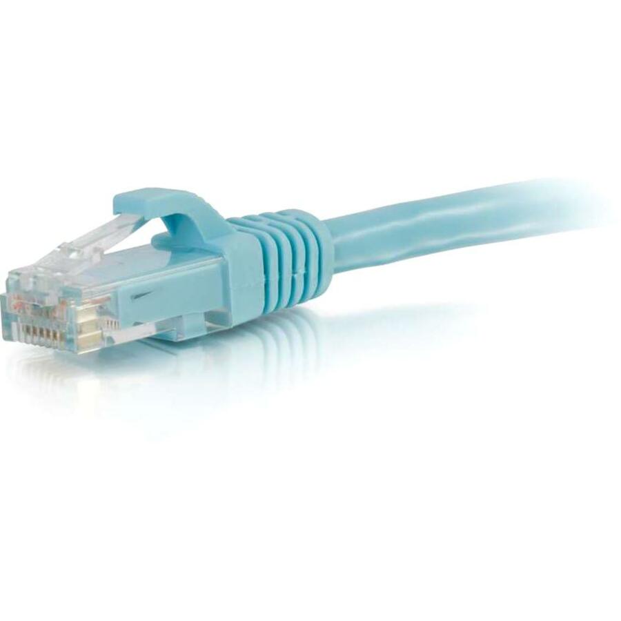 C2G 1ft Cat6a Snagless Unshielded (UTP) Network Patch Ethernet Cable-Aqua - 00757