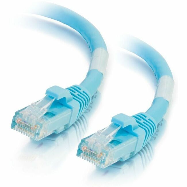 C2G 10ft Cat6a Snagless Unshielded (UTP) Ethernet Cable - Cat6a Network Patch Cable - PoE - Aqua - 00766