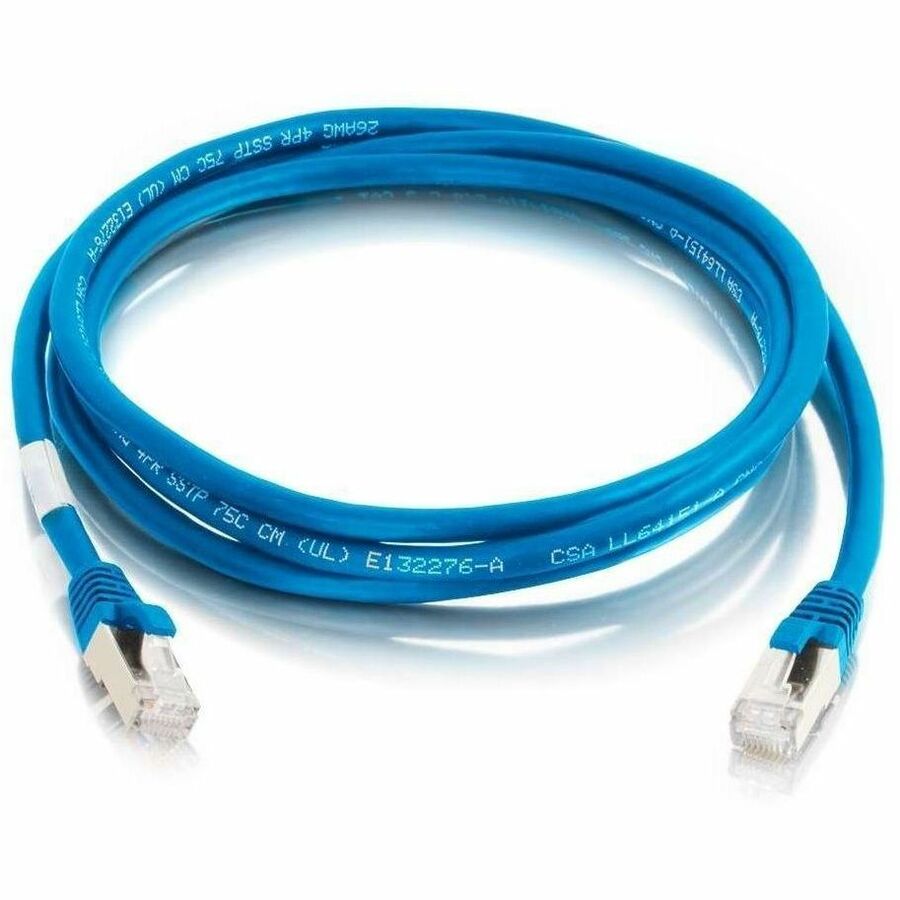 C2G 9ft Cat6 Snagless Shielded (STP) Ethernet Cable - Cat6 Network Patch Cable - PoE - Blue - 00799