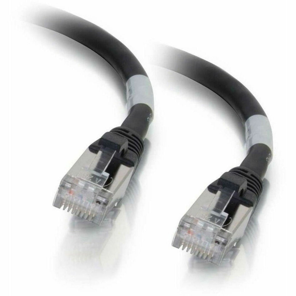 C2G-1ft Cat6 Snagless Shielded (STP) Network Patch Cable - Black - 00808