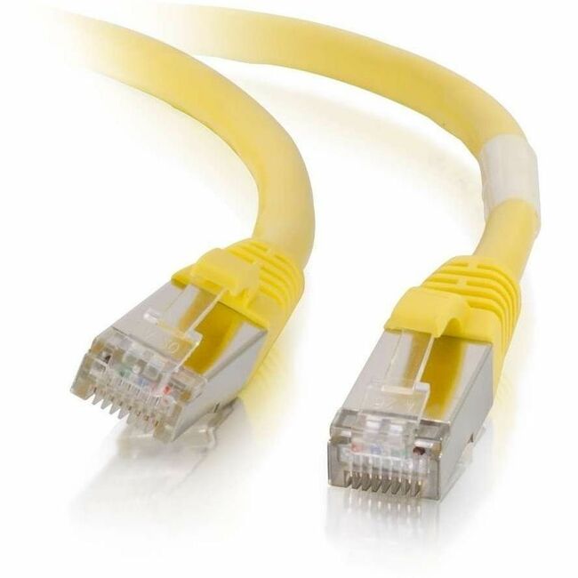 C2G 12ft Cat6 Snagless Shielded (STP) Ethernet Cable - Cat6 Network Patch Cable - PoE - Yellow - 00869