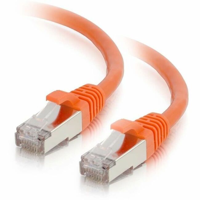 C2G 1ft Cat6 Snagless Shielded (STP) Ethernet Cable - Cat6 Network Patch Cable - PoE - Orange - 00876