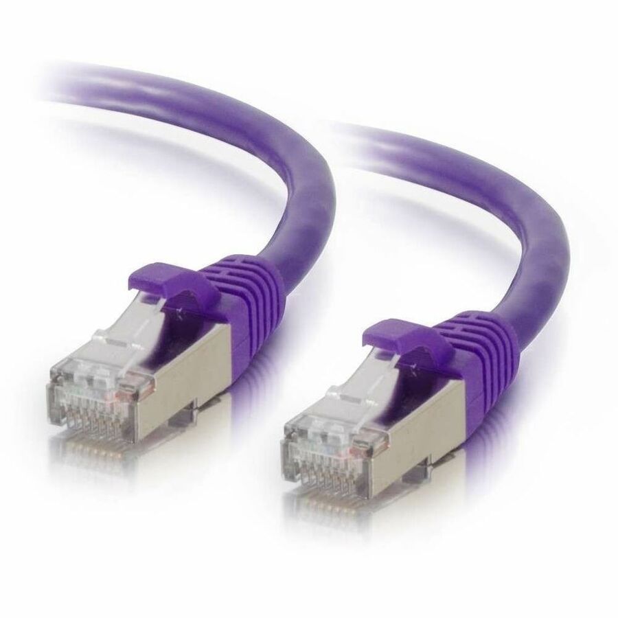 C2G 7ft Cat6 Snagless Shielded (STP) Ethernet Cable - Cat6 Network Patch Cable - PoE - Purple - 00903