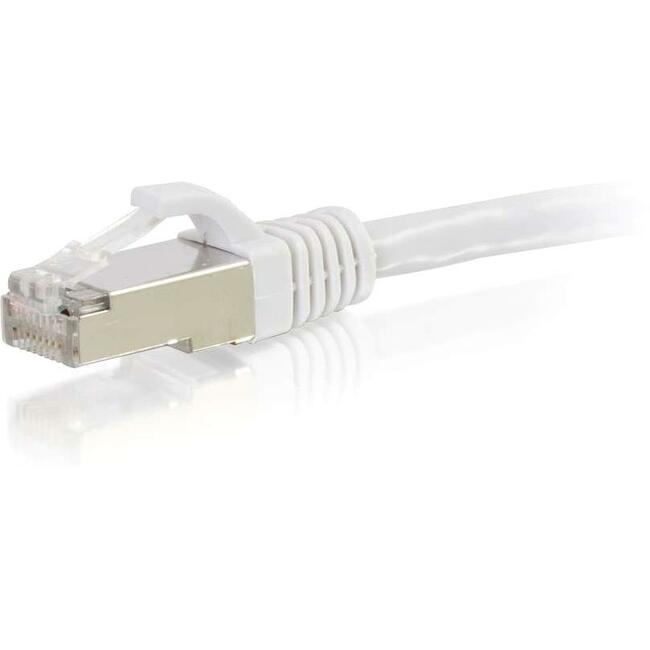 C2G-1ft Cat6 Snagless Shielded (STP) Network Patch Cable - White - 00914