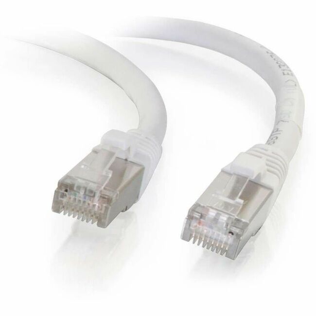 C2G 9ft Cat6 Snagless Shielded (STP) Ethernet Cable - Cat6 Network Patch Cable - PoE - White - 00922