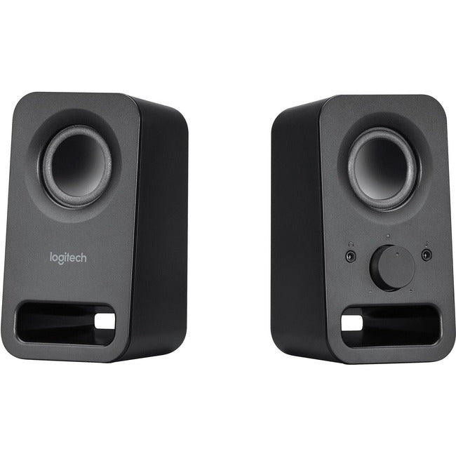 Logitech Multimedia Speakers Z150 with Clear Stereo Sound (Midnight Black, 3W RMS) - 980-000802