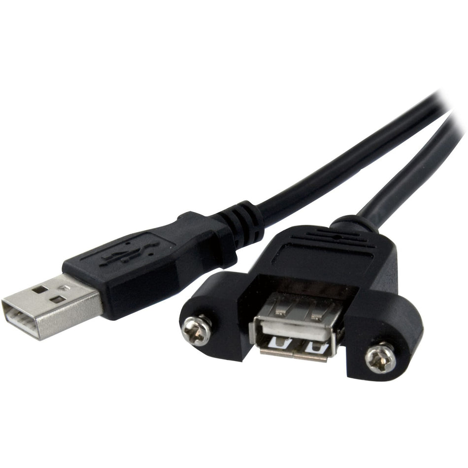 StarTech.com 3 ft Panel Mount USB Cable A to A - F/M - USBPNLAFAM3