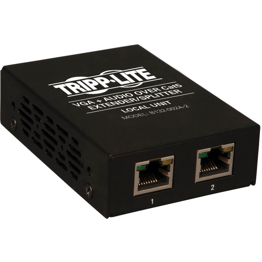 Tripp Lite by Eaton 2-Port VGA over Cat5/6 Splitter/Extender, Box-Style Transmitter for Video/Audio, Up to 1000 ft. (305 m), TAA - B132-002A-2