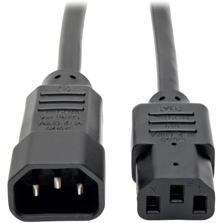 Tripp Lite by Eaton PDU Power Cord C13 to C14 - 13A 250V 16 AWG 2 ft. (0.61 m) Black - P004-002-13A