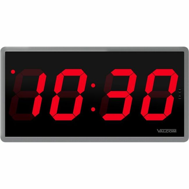 Valcom Digital Clock, 4-Inch, 4-Digits, Wired, 24Vdc - V-D2440B