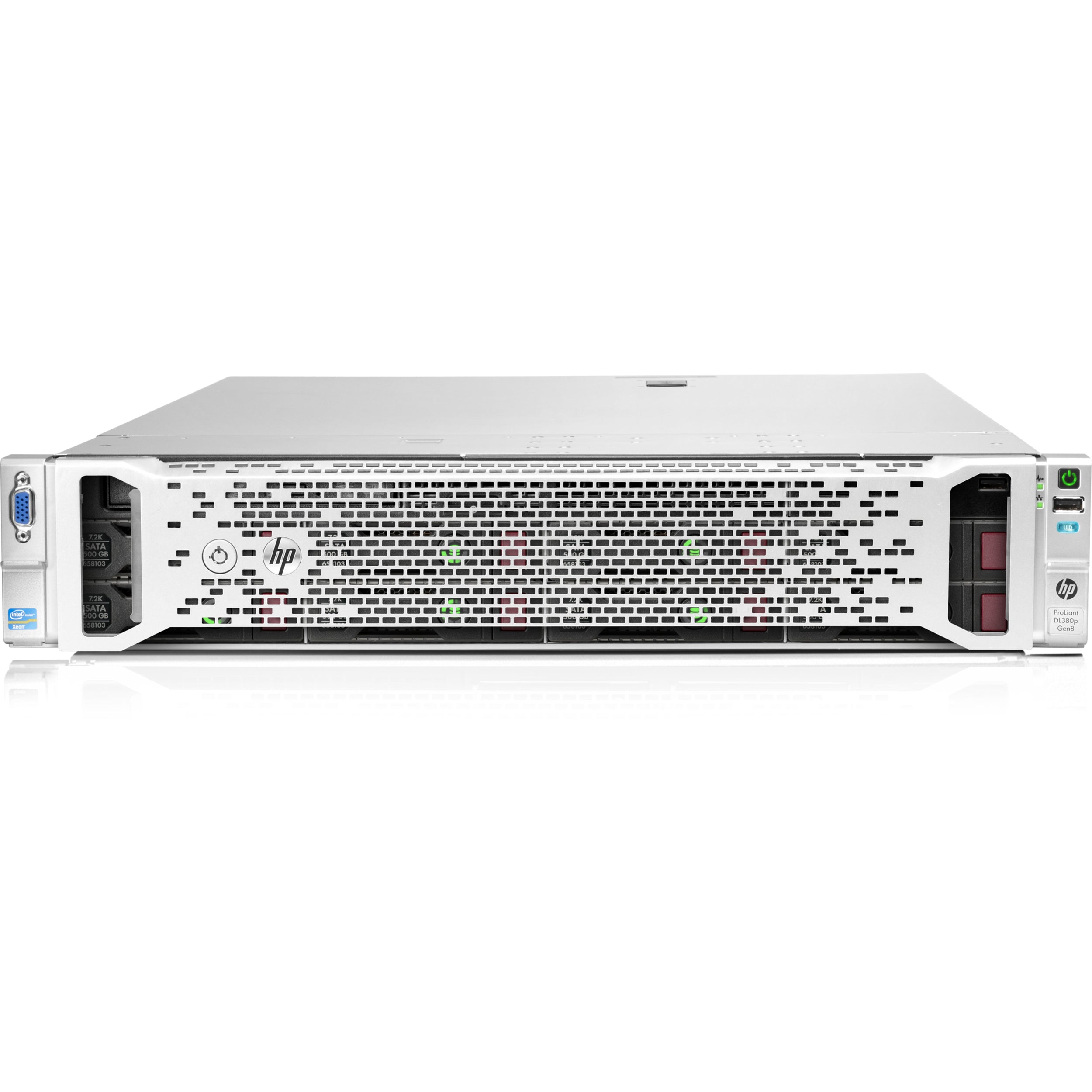 HPE ProLiant DL380p G8 2U Rack Server - 1 x Intel Xeon E5-2630 v2 2.60 GHz - 16 GB RAM - Serial ATA/600, 6Gb/s SAS Controller - 704559-001