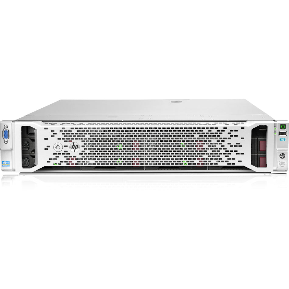 HPE ProLiant DL380p G8 2U Rack Server - 1 x Intel Xeon E5-2630 v2 2.60 GHz - 16 GB RAM - Serial ATA/600, 6Gb/s SAS Controller - 704559-001