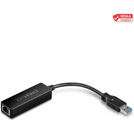 TRENDnet USB 3.0 To Gigabit Ethernet Adapter, Full Duplex 2Gbps Ethernet Speeds, Up To 1Gbps, USB-A, Windows & Mac Compatibility, USB Powered, Simple Setup, Black, TU3-ETG - TU3-ETG