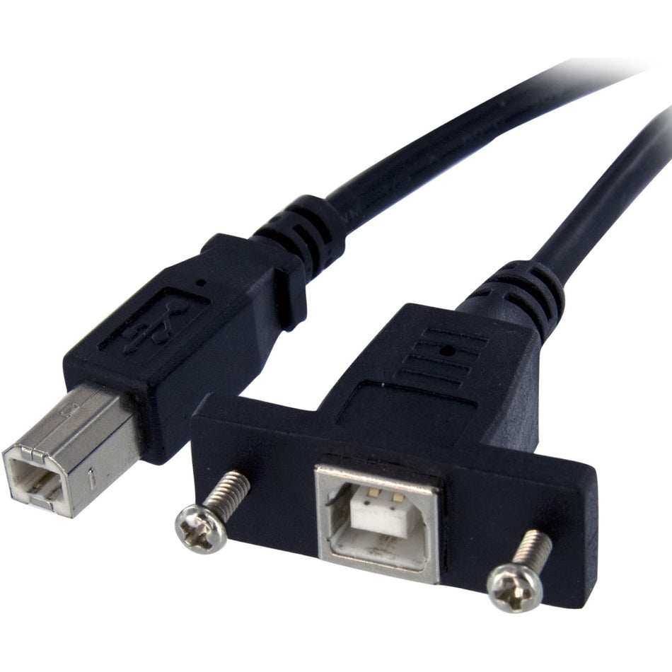 StarTech.com 3 ft Panel Mount USB Cable B to B - F/M - USBPNLBFBM3