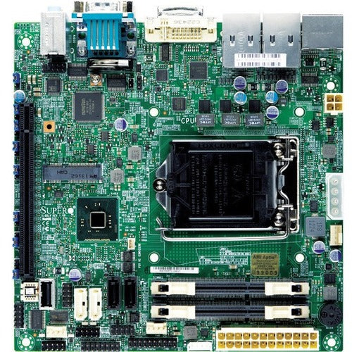Supermicro X10SLV-Q Desktop Motherboard - Intel Q87 Express Chipset - Socket H3 LGA-1150 - Mini ITX - MBD-X10SLV-Q-B