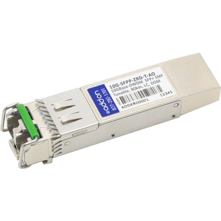 Brocade (Formerly) 10G-SFPP-ZRD-T Compatible TAA Compliant 10GBase-DWDM 50GHz SFP+ Transceiver (SMF, 1530nm to 1565nm, 80km, LC, DOM) - 10G-SFPP-ZRD-T-AO