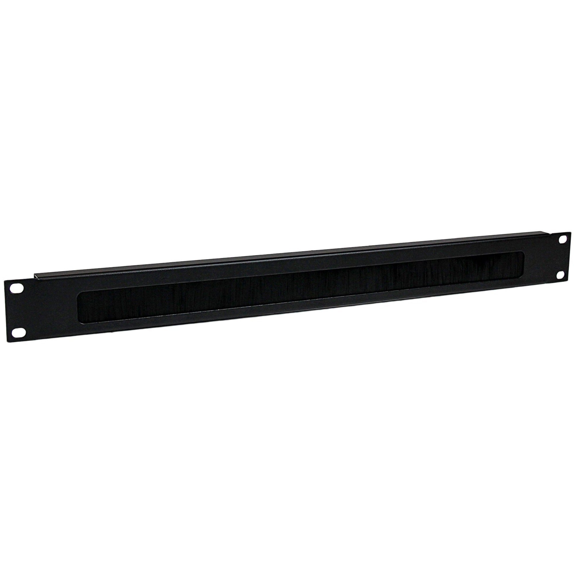 StarTech.com 1U High-density Brush Strip Cable Management Panel, Sturdy Steel Horizontal Data Centre Cable Organizer - CMBRUSH1U