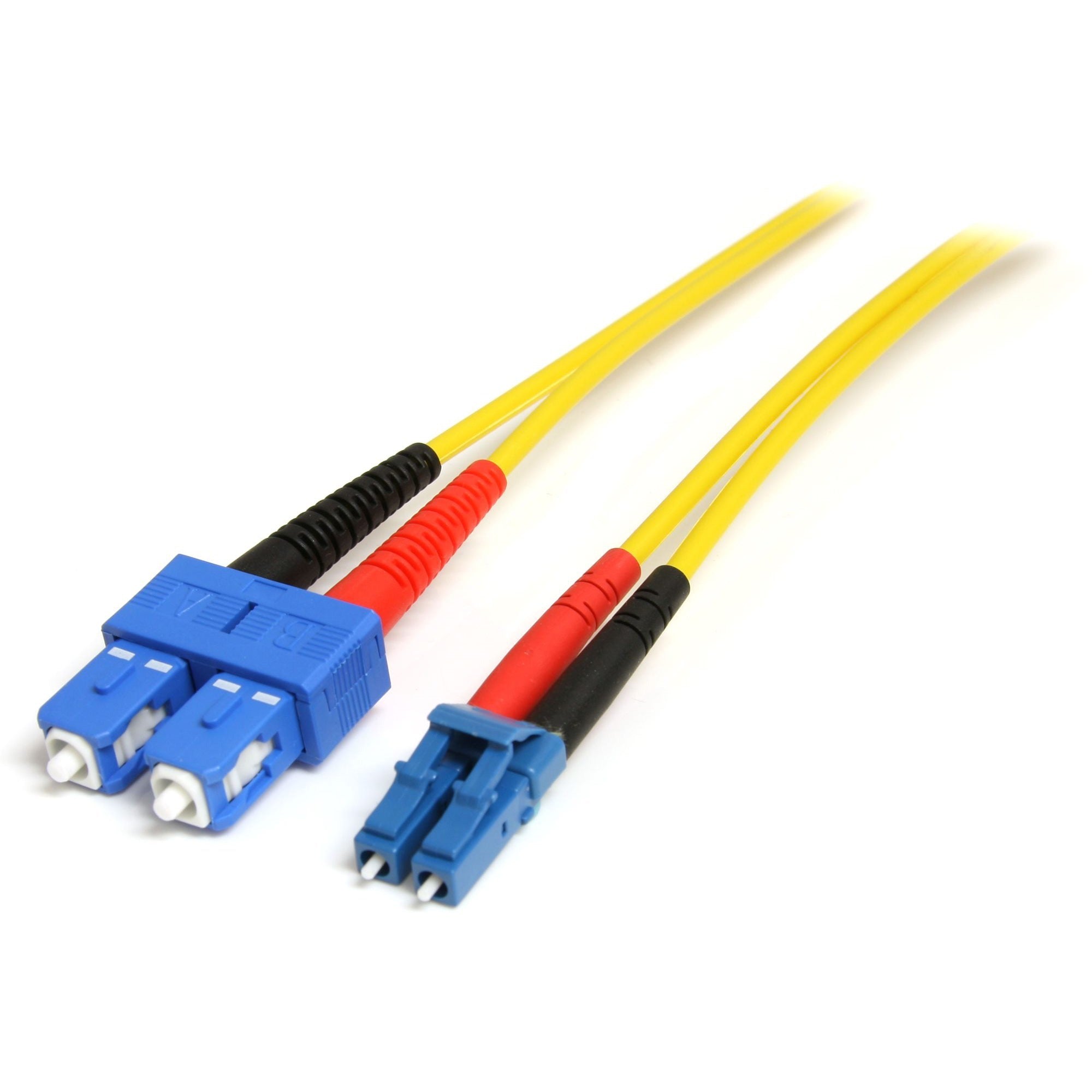 StarTech.com 4m Fiber Optic Cable - Single-Mode Duplex 9/125 - LSZH - LC/SC - OS1 - LC to SC Fiber Patch Cable - SMFIBLCSC4