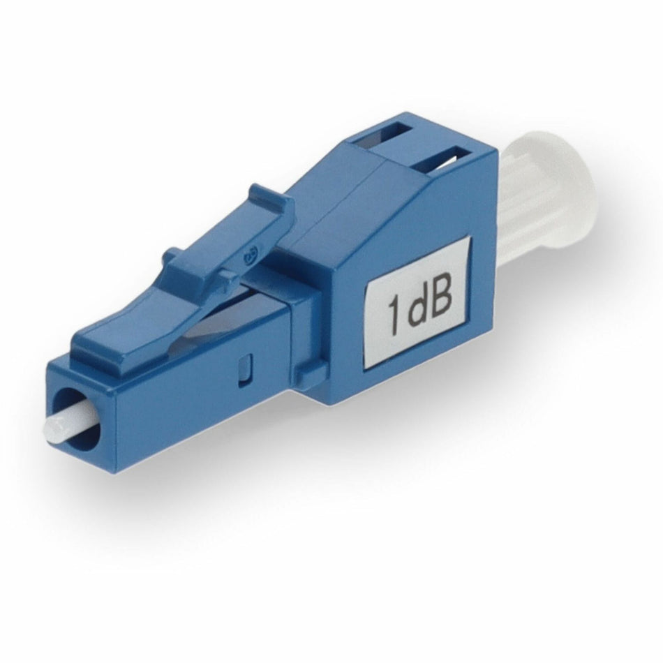 AddOn 2-Pack of 1dB fixed LC Male to LC Female OS1 SMF Simplex Fiber Attenuators - ADD-ATTN-LCPC-1DB