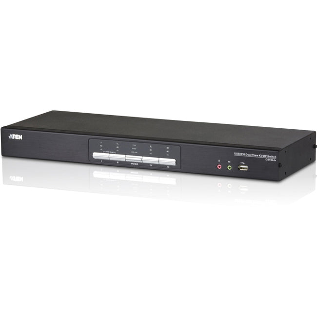 ATEN 4-Port USB DVI Dual View KVMP Switch-TAA Compliant - CS1644A