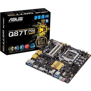 Asus Q87T/CSM Desktop Motherboard - Intel Q87 Express Chipset - Socket H3 LGA-1150 - Mini ITX - Q87T/CSM