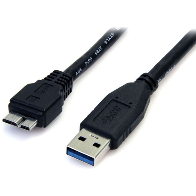 StarTech.com 0.5m (1.5ft) Black SuperSpeed USB 3.0 (5Gbps) Cable A to Micro B - M/M - USB3AUB50CMB