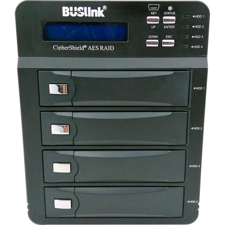 Buslink CipherShield FIPS 140-2 4-bay USB 3.0 eSATA AES 256-bit Encrypted External Drive - CSE-16TB4-SU3